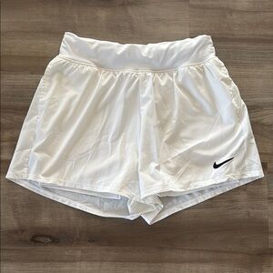 Nike White Tennis Shorts Dry Fit, Size S